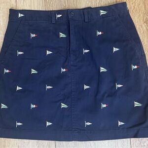 Polo Ralph Lauren Navy Blue Nautical Flag Skirt